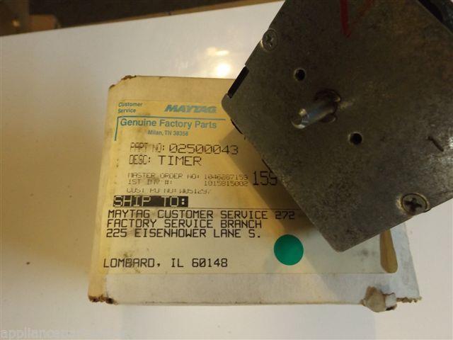 Maytag Whirlpool Dryer 02500043 Timer NEW IN BOX Maytag Whirlpool Dryer 02500043 Timer NEW IN BOX